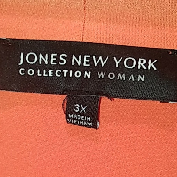 Plus Size 3XL Jones New York Orange Sleeveless Top - Picture 2 of 6